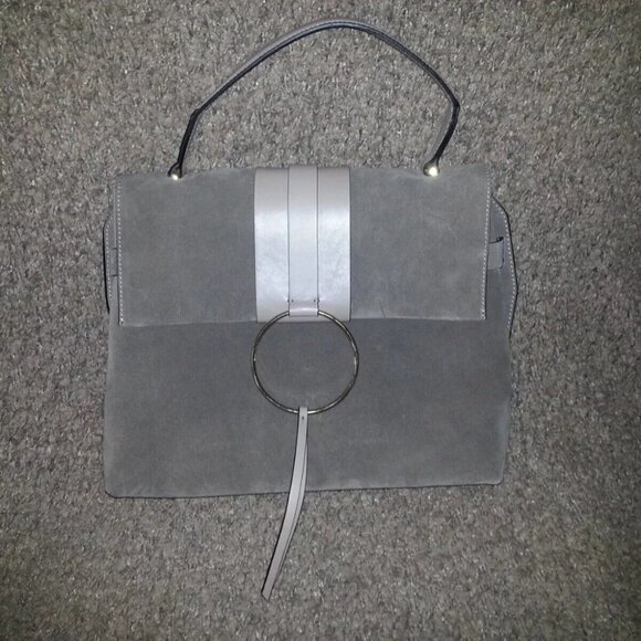 GIANNI CHIARINI-ALMOND/CLAY SUEDE & LEATHER-CIRCLE BAG-SHOULDER/HAND-NEW W/TAGS - Picture 2 of 10